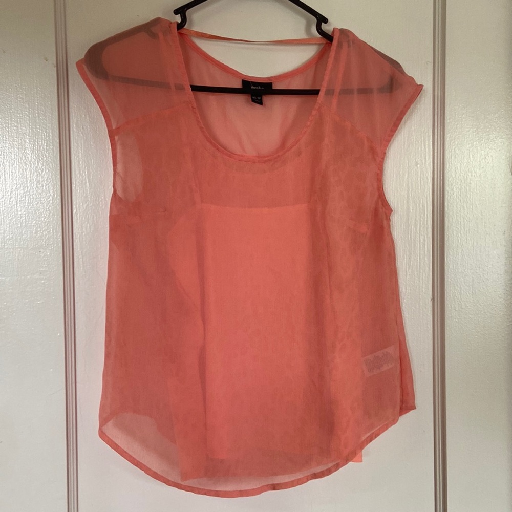 Subtle Gold Cheetah Print Coral Top